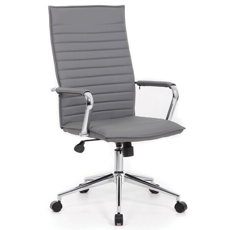 Officesource Ridge Collection Executive High Back Task Chair w/Chrome Frame and Ribbed Back 05RG2QHAVGR